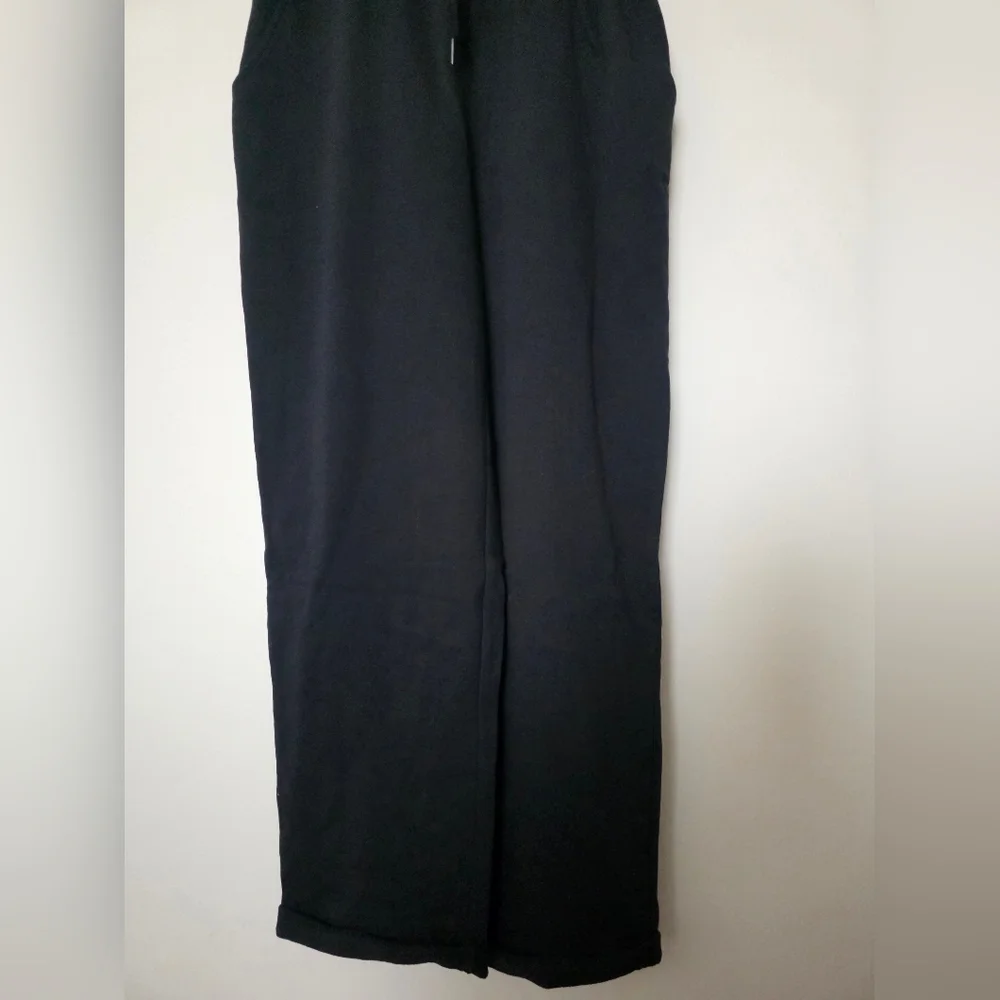 525‎ America Revolve Jumpsuit Black French Terry Utility Short Sleeve Size S